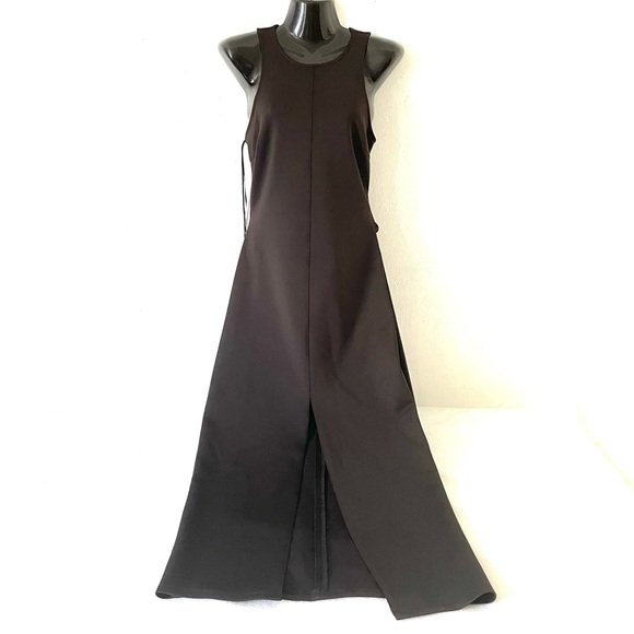 Zara black Neophrene-effect cut out twisted maxi dress - Picture 6 of 12